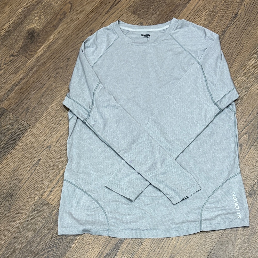 Salomon Light Gray Long Sleeve Tee